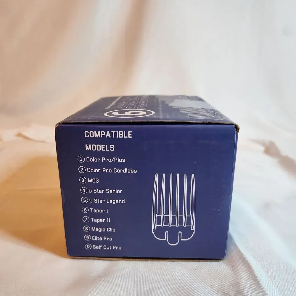 CR8GR8 Wahl Compatible Clipper Guards 10 12 14 16 18 20 Gray 6pc New Open Box